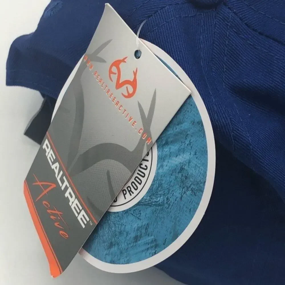 Real Tree Men's Fishing Graphic Logo Blue Hat